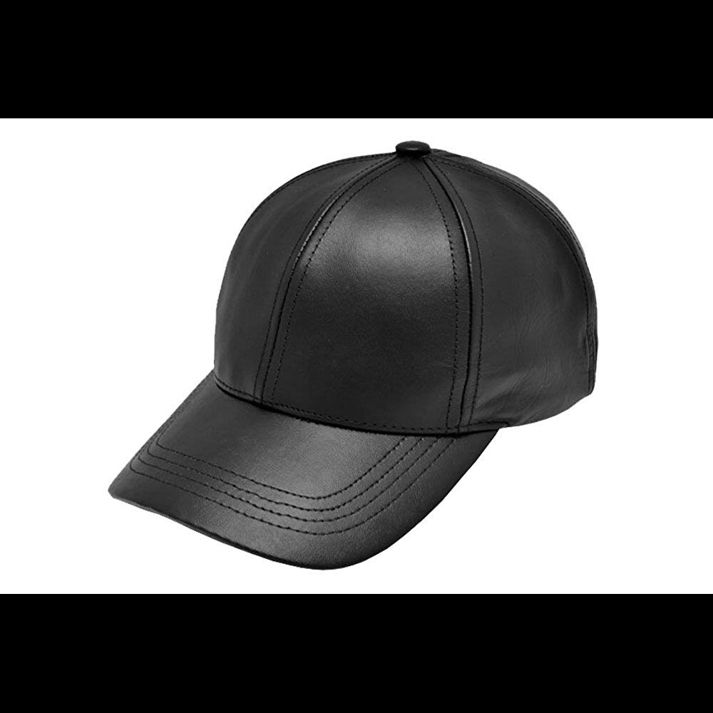 Black Leather Baseball Hat 🖤